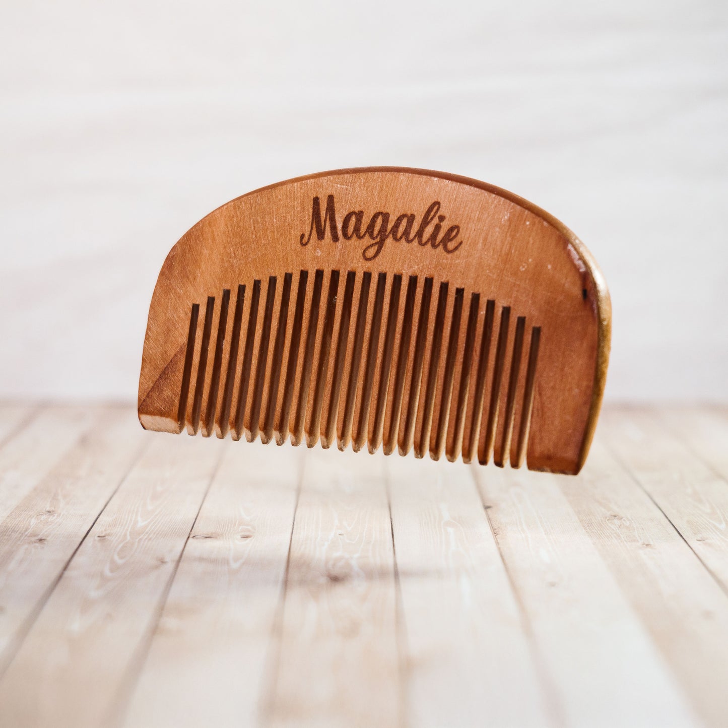 Peigne de Sac en Bois Personnalisé – Cadeau Fête des Mères