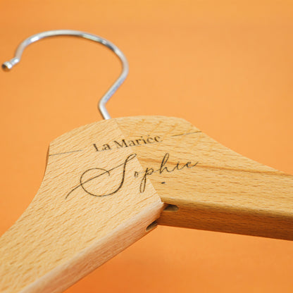 Cintre de Mariage Personnalisé – Mariée & Marié, Témoins, etc