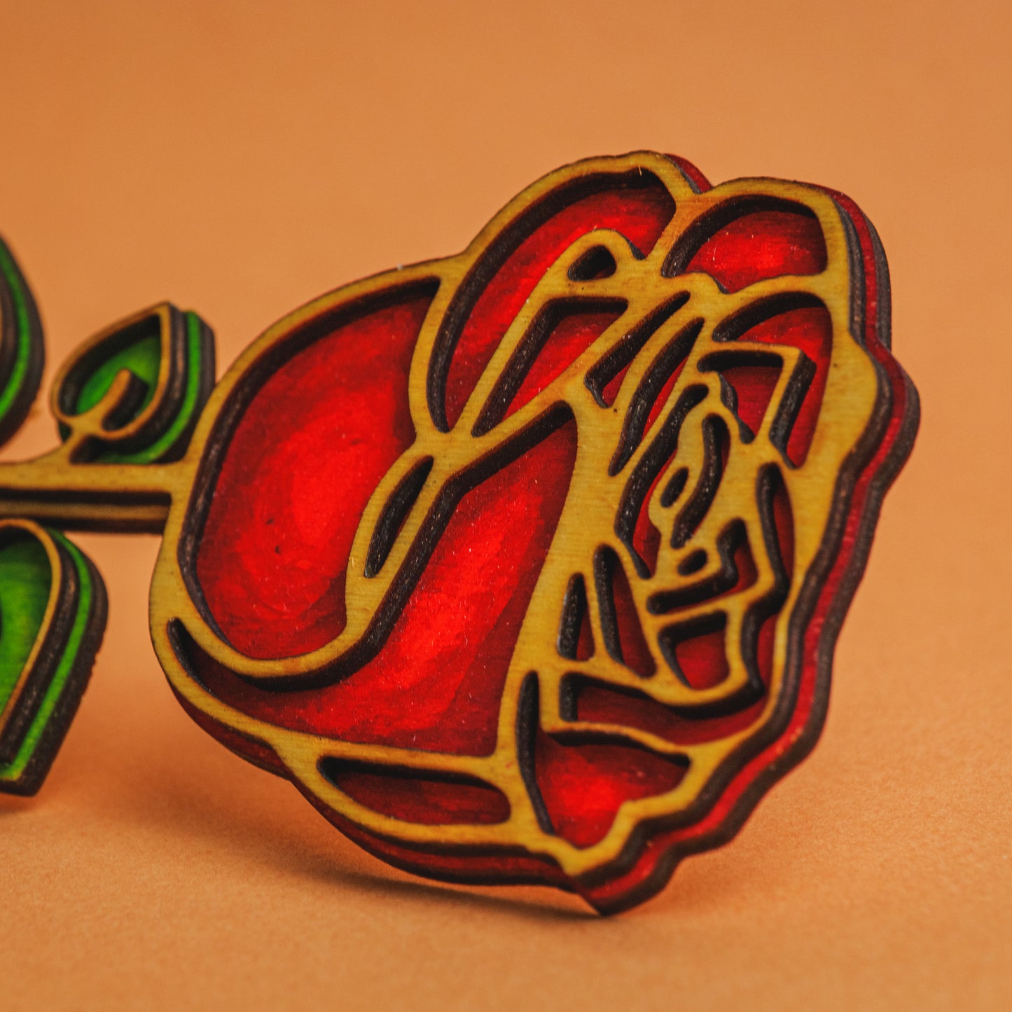 Rose Éternelle en Bois Personnalisée – Cadeau Fête des Mères