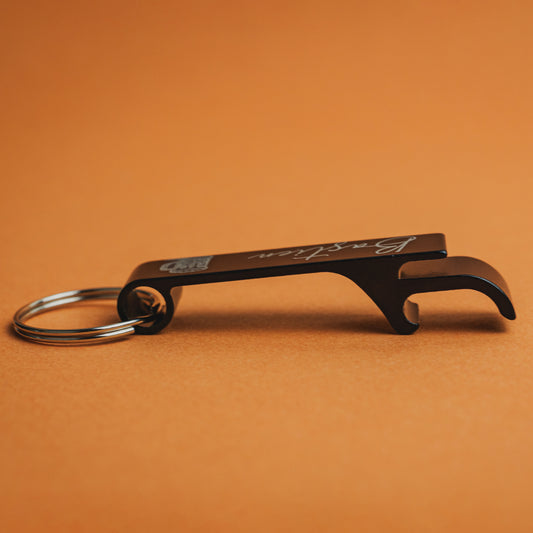 Porte-clé Décapsuleur en Métal Personnalisé – Acier Noir